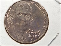 2018 P Jefferson nickel.