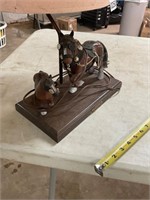 Vintage Clydesdales horse lamp