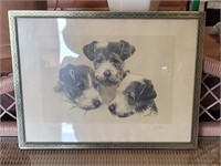 (16" x 12") Puppy Dog Signed Artwork