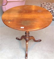 Antique walnut tilttop table