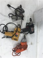 Four Electric Power Drills