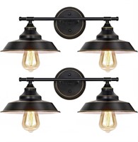 $44-2 PACK 2 LIGHTS WALL SCONCES W BLACK METAL