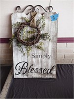 Simply blessed wooden rustic