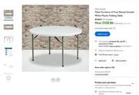 B2709  Flash Furniture Round Folding Table 4 Feet