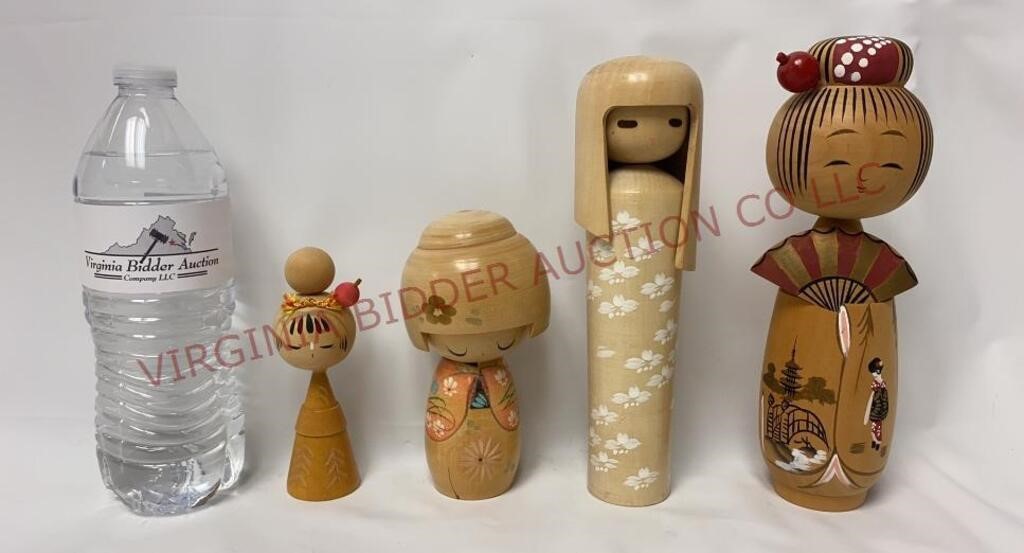 Japanese Kokeshi Wooden Figures / Dolls - 4