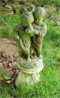 Stone Statue/ Fountain On Pedestal