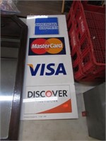 VISA, MASTERCARD, DISCOVER FLANGE SIGN