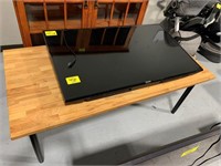 52" SAMSUNG TV, ACCENT WOODEN TABLE