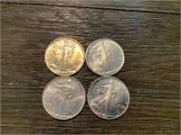 (4) Silver Dollars