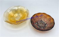 Pair of Small Carnival Glass Dishes