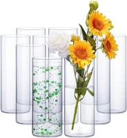 12 Pack Glass Cylinder Vases Clear Flower Vase