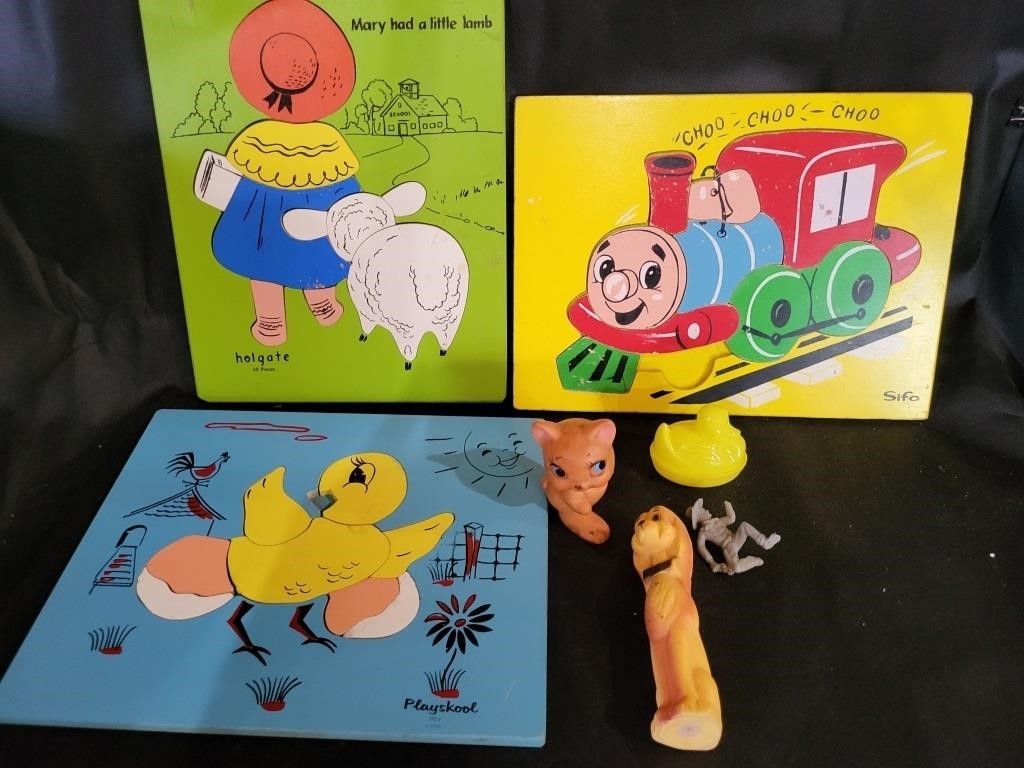 VTG Kids Puzzles, W Germany Squeaker Dog & More