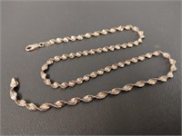 Sterling silver twist necklace - 18" long