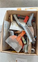 SCRAPERS AND WIRE BRUSH LOT- 

LARGE LOT-