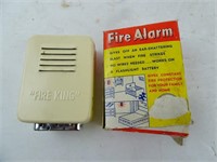 Vintage Fire King Metal Fire Alarm in Box