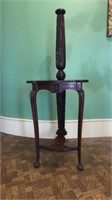 Antique Hand Carved Mahogany & Thuya Wood Stand