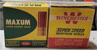2X BID - 2 VTG. BOXES OF SHOTGUN SHELLS