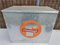Vintage aluminum foremost container