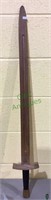 Decorative carved wood sword, measures 38