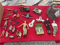 Large amount of G.I., Joe items, figurines, toys,