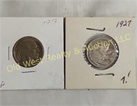 1918 & 1927 Buffalo Nickels