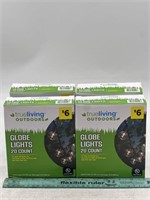 NEW Lot of 4- Tryeliving Globe Lights 20ct