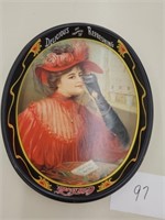 1908 Calendar Lady Coca-Cola  tray