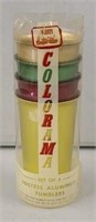 Vintage Colorama Alum. Tumblers 4pc