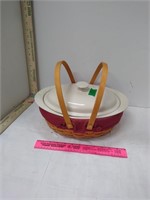 Longaberger Oval Casserole Dish, Basket & Liner