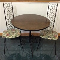 Wrought Iron Bistro Table & (2) Chairs
