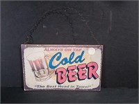 Cold Beer Sign 8x5"