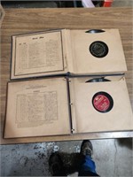 Two albums of vintage 78 rpm records.