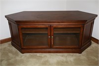 GLASS FRONT TV STAND