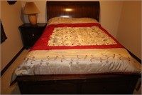 QUEEN SIZED BED WITH PULL OUT DRAWER STORAGE AND