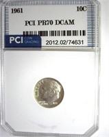 1961 Dime PR70 DCAM LISTS $5750