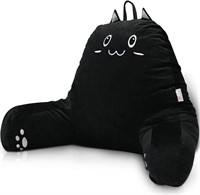 SUNSIDE Reading Pillow  Cat Design  Black