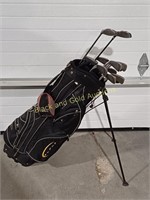 Hallway & Titleist Golf Clubs & Alpha Golf Bag