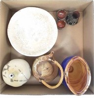 (5) Assorted Pottery, Tea Pot, Bowl