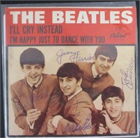 Beatles Signed 45 Record Cover with Certificate