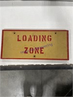 LOADING ZONE-WOOD SIGN-APPROX 7"TX16"L