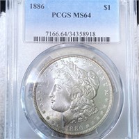 1886 Morgan Silver Dollar PCGS - MS64