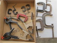 Box of 13 Assorted Clamps