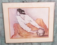 R.C. GORMAN NAVAJO PRINT FRAMED "ZIA"