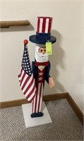 Tall Homemade Wooden Uncle Sam 4th July Decor