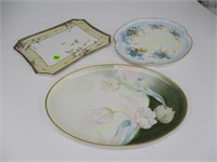 Lot (3) Hand Painted China Plates