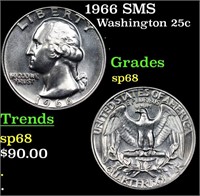 1966 SMS Washington Quarter 25c Grades sp68