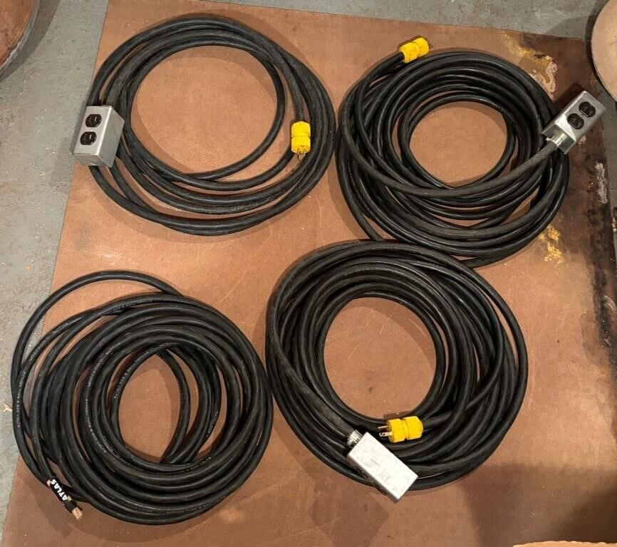 Four Industrial Extension Cords