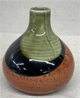 Glazed pottery vase