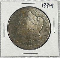 1884 Morgan Silver Dollar, US $1 Coin