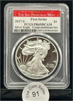 2017 S Proof American Silver Eagle First Strike $1